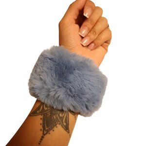 Ted Baker Women’s Faux Fur Cuff Pearl Detail Mid Blue One Size